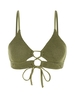 Haut de Tankini Texturé à Lacets L Vert clair