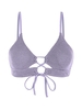 Haut de Tankini Texturé à Lacets M Violet clair
