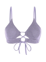 Haut de Tankini Texturé à Lacets S Violet clair