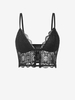 Haut en Soutien-gorge en Dentelle et Découpes en Echelle S Noir