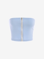 Haut Tube avec Zip en Avant M Bleu clair