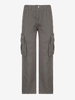 Jean Cargo Jambe Large avec Poches à Braguette Zippée S Gris