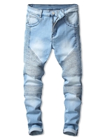 Jean Déchiré Panneau Drapé Zippé M Bleu de jean
