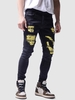 Jean Décontracté Déchiré Jointif Contrasté 2xl Noir