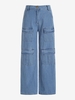 Jean de Charpentier Cargo à Coupe Basse Esthétique Y2K Xl Bleu