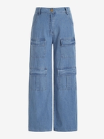 Jean de Charpentier Cargo à Coupe Basse Esthétique Y2K Xl Bleu