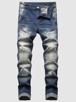 Jean Délavé Cousu Jointif 42 Bleu