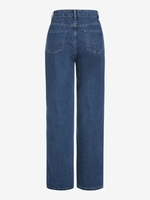 Jean Droit à Taille Haute avec Poche Xs Bleu