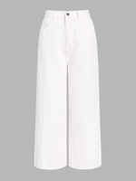 Jean Jambe Large à Taille Haute M Blanc