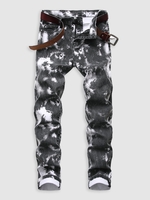 Jean Teinté Motif à Revers 30 Noir