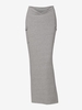 Jupe Cargo Moulante Fendue avec Poches M Gris foncé