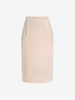 Jupe Crayon Mi-Longue de Grande Taille en Satin