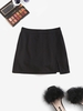 Jupe Fendue avec Short en Dessous L Noir