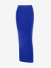 Jupe Tube Longue Ajustée L Bleu