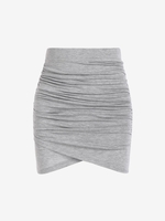 Jupe Tulipe Moulante à Volants Taille unique Gris clair