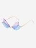 Lunettes de Soleil Aile de Libellule Etroite sans Monture