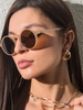 Lunettes de Soleil avec Cadre Rond Détaillé