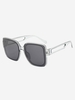 Lunettes de Soleil Carrées Papillon Evidées Surdimensionnées
