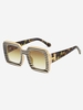 Lunettes de Soleil Carrées Rétro en Métal