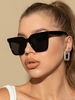 Lunettes de Soleil Carrées Rétro Surdimensionnées