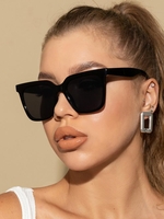 Lunettes de Soleil Carrées Rétro Surdimensionnées