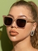 Lunettes de Soleil Carrées Rétro Surdimensionnées