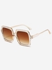 Lunettes de Soleil Carrées Surdimensionnées Anti-UV
