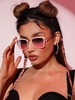 Lunettes de Soleil Dégradées en Métal