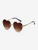 Lunettes de Soleil en Forme de Cœur en Métal