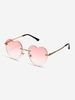 Lunettes de Soleil en Forme de Cœur en Métal