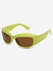 Lunettes de Soleil Enveloppantes Style de Cyber Futuristic