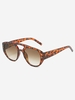 Lunettes de Soleil Ovales à Barre Transversale
