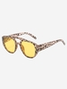 Lunettes de Soleil Ovales à Barre Transversale