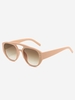 Lunettes de Soleil Ovales à Barre Transversale