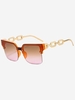 Lunettes de Soleil Semi-cerclées en Métal