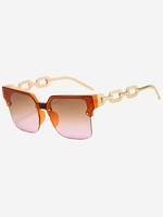 Lunettes de Soleil Semi-cerclées en Métal