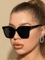 Lunettes de Soleil Simples Carrées Surdimensionnées
