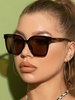 Lunettes de Soleil Simples Carrées Surdimensionnées