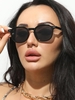 Lunettes de Soleil Style Classique en Couleur Unie