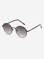 Lunettes de Soleil Style Simple en Forme Ronde en Métal