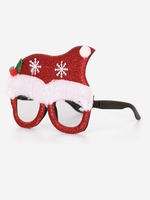 Lunettes Solaires Brillantes Motif Sapin de Noël et Inscription