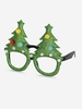 Lunettes Solaires Brillantes Motif Sapin de Noël et Inscription