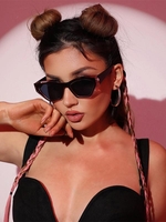 Lunettes Solaires de Forme Irrégulière Bicolore