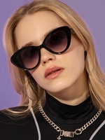 Lunettes Solaires en Forme de Chaton en Dégradé de Couleurs
