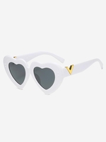 Lunettes Solaires en Forme de Cœur à Jambes Crantées