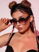 Lunettes Solaires en Forme de Polygone de Tendance avec Monture