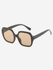 Lunettes Solaires Larges en Forme de Polygone Rétro