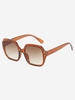 Lunettes Solaires Larges en Forme de Polygone Rétro