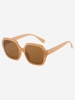 Lunettes Solaires Larges en Forme de Polygone Rétro