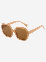 Lunettes Solaires Larges en Forme de Polygone Rétro